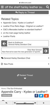 Is somehow related to appendix carry?  No - but if you scroll just a little too far down before replying then you are in the “related thread”
