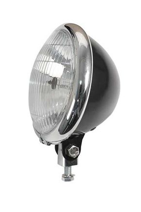 Headlight - 5 3/4-inch, H4 bulb, w/blue HB indicator in top. 