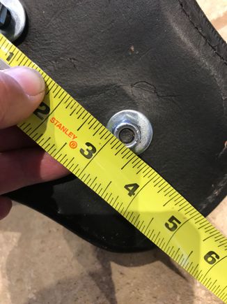 Front frog mount 3 1/16” center to center. Rear spring posts are 7” apart. 