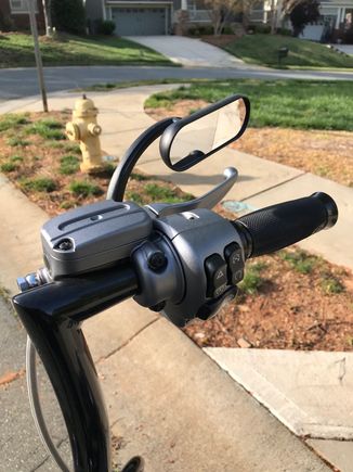 While we were painting it, I tried something new and painted the handlebar controls.