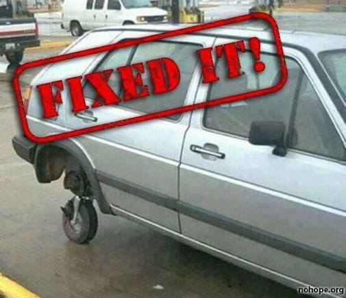 I always get it fixed but sometimes the fix looks more like this