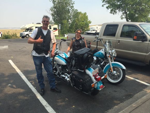 Met this couple at LBH. The live about two hours away from me and bought there Harley's from the same dealer I got mine. Mark, the salesman, is a good friend of mine.