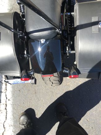 I fabricated these out of flat stock and had em painted. Ran it for about 12,000 miles then switched to the great bike gear setup.