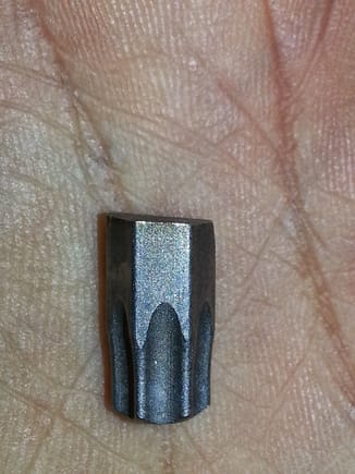 Grind down the appropriate sized torx bit