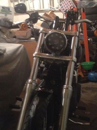 Moto Illmination 5 3/4" Gen 2 on a 2010 Wide Glide.  No fitment issues whatsoever.  No modifications required in a stock bucket.