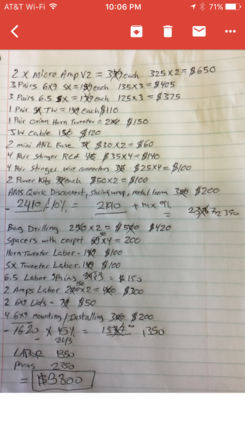 This was the price quote I got from audio motor sports in Carson Ca