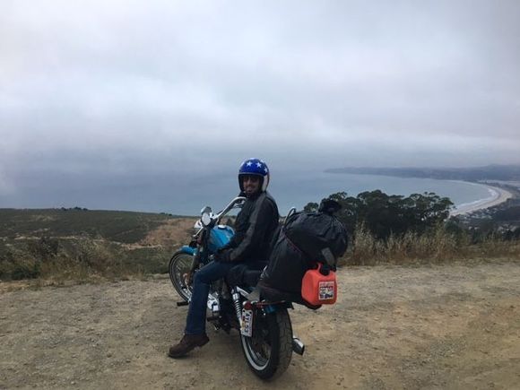 Cruising Highway 1!! I would put this road in my top5 of most scenic roads. Lots of curves to toss the bike around and many pull off areas where the views can be enjoyed.
