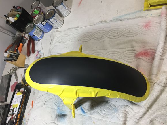 front fender prepped for base coats