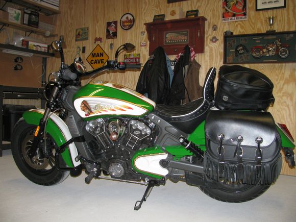 this is a highly customized 2015 first run indian scout #124 -  it is a high reving machine that took about 7K to make right.