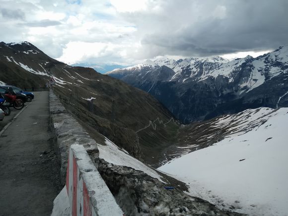 Top of Stelvio before riding down from 2700m