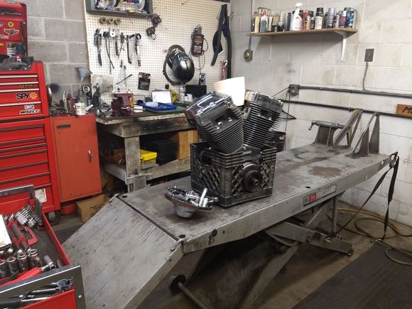 Got the engine dropped off this morning.