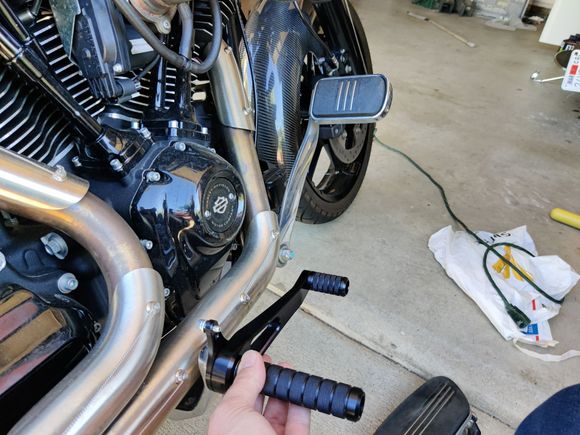 I'll cut down the brake arm so linkage uses the brake arm , but it will be a short knub with a hole it it