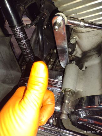 Tighten rear lever making sure the end of the shaft is flush with the rear lever. An inspection mirror may help you. 