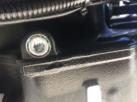 doesn't look like much but if I wipe off this going forward to oil cooler I can wet a paper towel