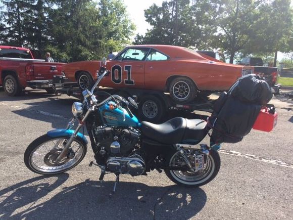 Hazzard County's fastest land mark. Not everyday you see these crusing around. I found it on "the gap" near the 68/70 inner change.
