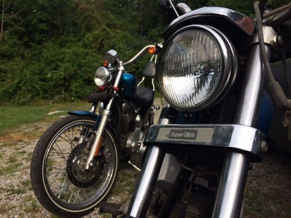 The tool bag on my bike hung under the super glide decal for nearly 40 years. Three weeks ago I removed it and put it on my bike for this trip.