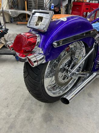  rear tire at the time was the widest you could get back in the day  1995   Frame was  made by Atlas Pro Magnum in Apple Valley ,California .