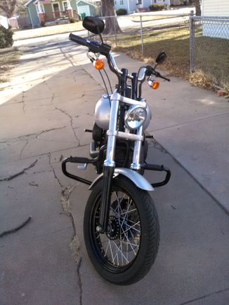 With engine guard installed