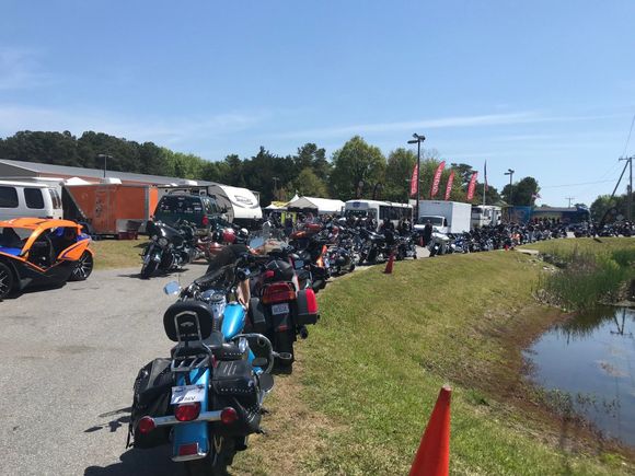Bikes everywhere, parking was tight