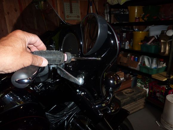 This is the top inner fairing Torx screw.