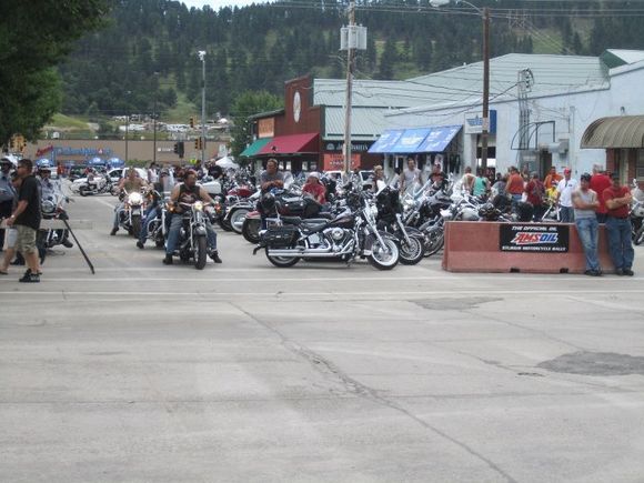 sittin on a corner in Sturgis