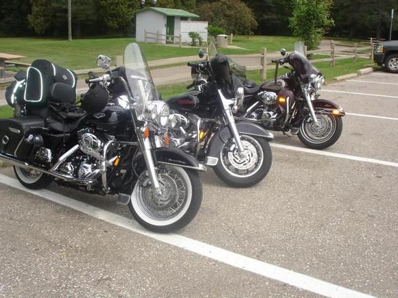 Road side stop on 23.  My bike Road King, Electa Glide and Classic...all 2007's.