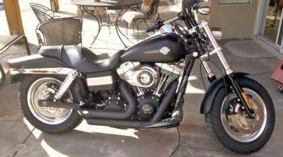 My Fat Bob with pipes and floorboards Rt 400