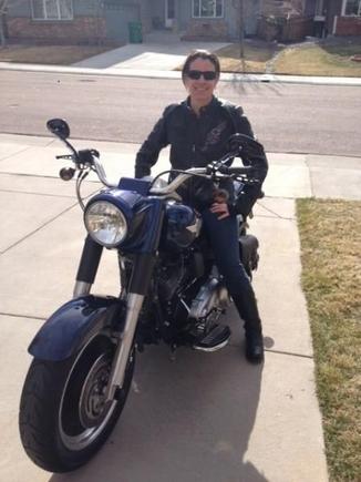 Kim on Bike