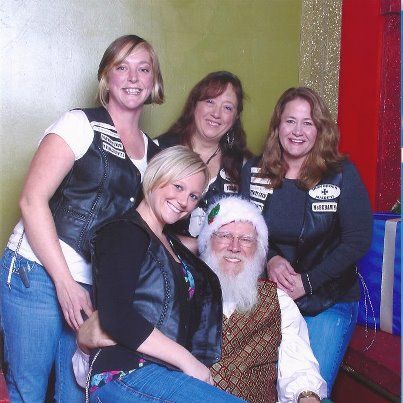 Maidens with Santa