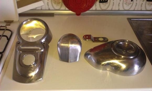 After sanding the parts.