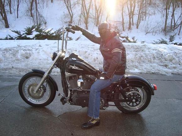 The first ride I've had since Thanksgiving.  I was giving "thanks" for the opportunity just to ride it around town a little.  She got a nice well-deserved bath afterward.