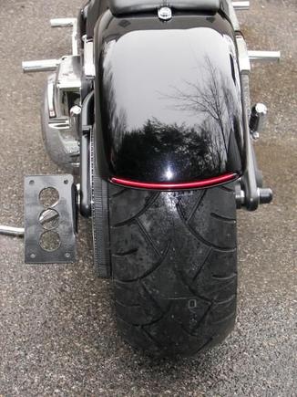 Road 6 Custom plate frame, new rubber, and freshly coated swingarm.