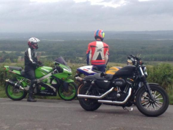 The great British country side, and mates on crappy sports bikes! Ha ha!