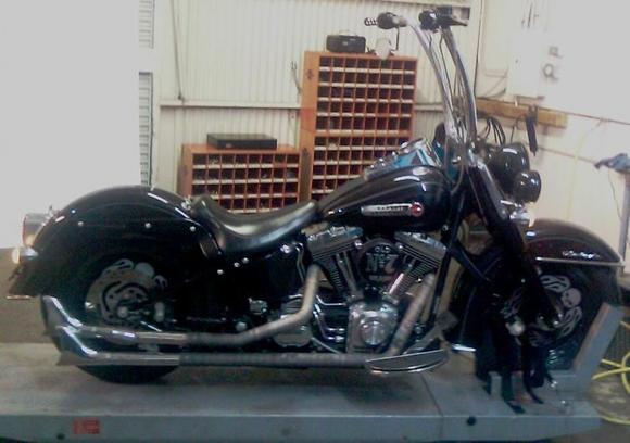 my deluxe when i had 18 inch Carlini "flyin"Apes on it