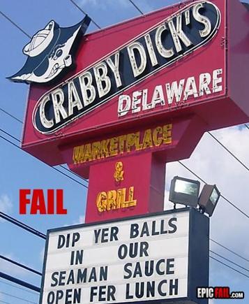 sign fail crabby dicks