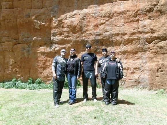 PIC OF THE CREW AT THE BOTTOM OF THE CANYON
