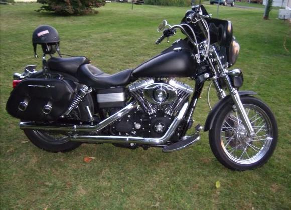 Radio caddy faring on a streetbob