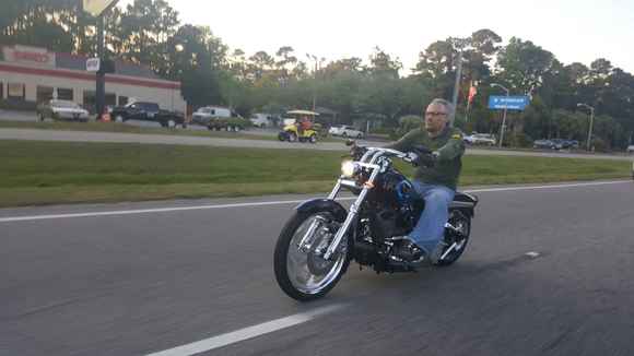 Myrtle Beach Bike Week 2018 almost sunset heading to Murrells Inlet. 