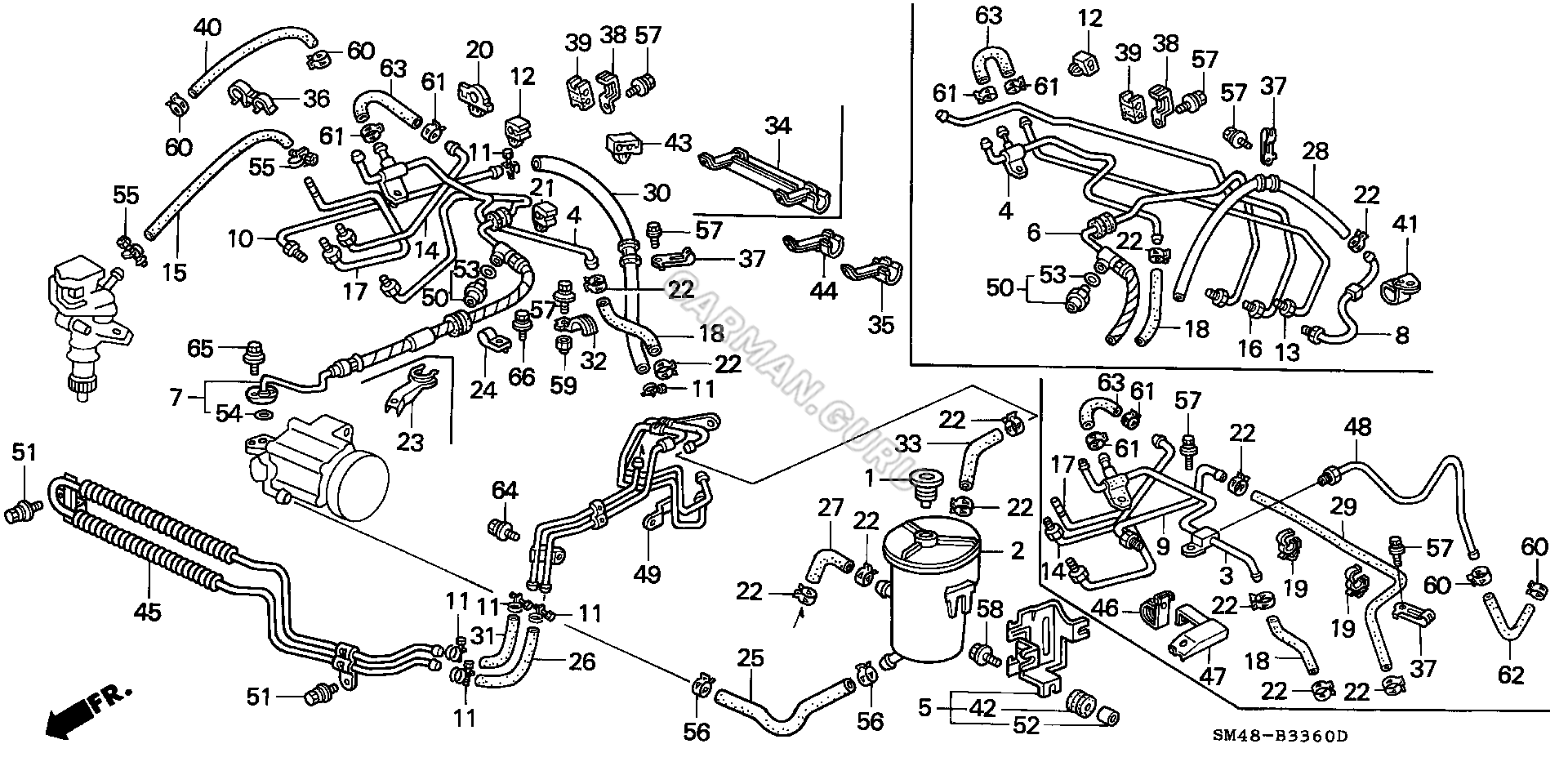 1993 honda accord LX rack and pinion power steering fluid leak Page 2