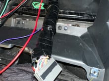 Factory connector for GPS display. Disconnected the display and used the signals (power, ignition, light and factory backup camera from the connector)
