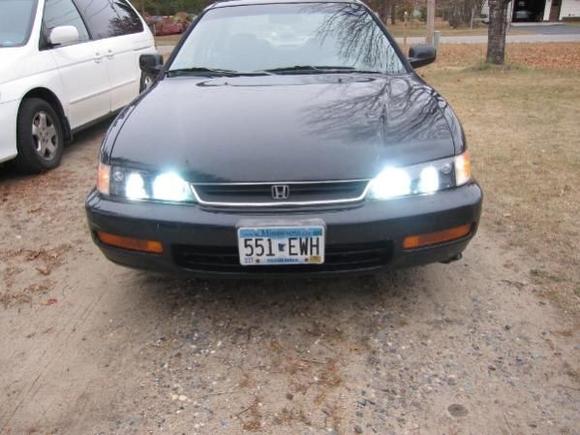 Starr HID projector headlights with HID low and high beams. High beam.