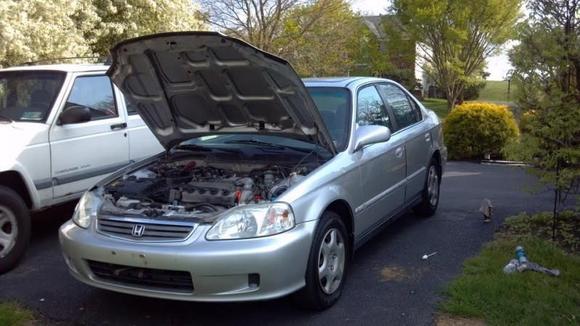 Gotta brush off the rust from the old plates on there and clean the headlights, but it'll do for now.