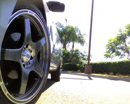 18&quot; Enkei Evo 5's with Falken ZE-912's wraped around them. By far my favorite wheel's that I've had