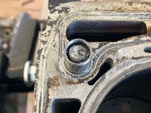 If the dowel pin gets in your way, removing the broken stud can be a little tricky, but still doable.  