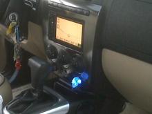 My son felt that my Hummer wouldn't be complete without the Wal-Mart $3.99 blue illuminated skull.