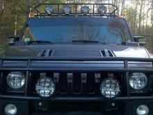 Gobi Rack, Brush Guard and Piaa Lights Installed