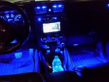 If the Millennium Falcon has all blue LED interior lighting, it would look lik this. Minus a Wookie!