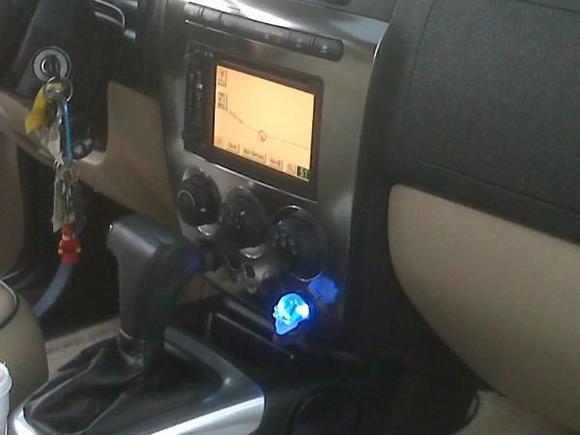 My son felt that my Hummer wouldn't be complete without the Wal-Mart $3.99 blue illuminated skull.