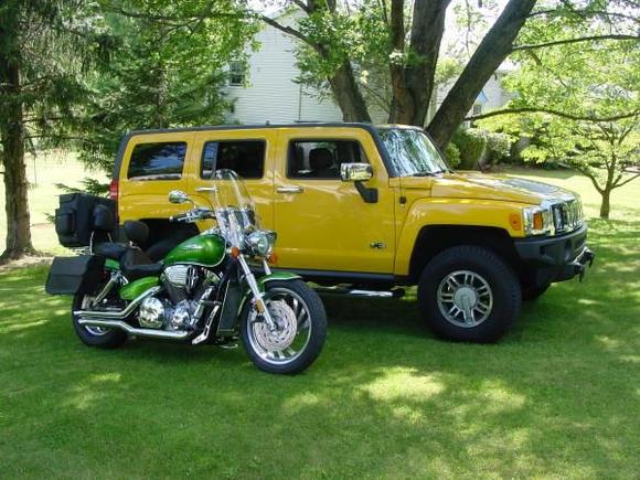 Our 2006 H3 &amp; My 2007 Honda VTX1300C