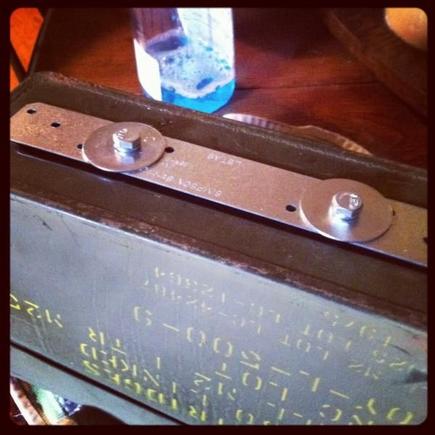 bracket under military ammo case